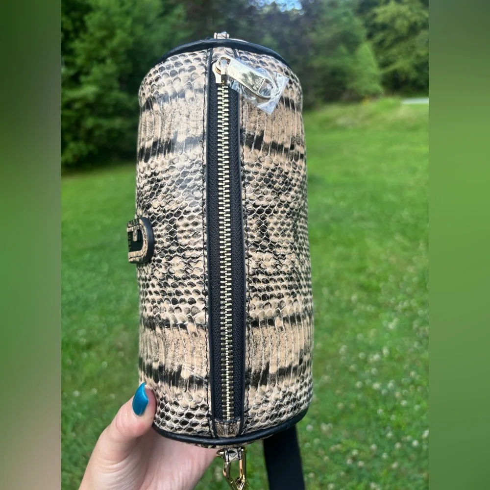 Furla Snakeskin Crossbody with Coin Pouch - Modern Luxe Statement NWT - Picture 11 of 15